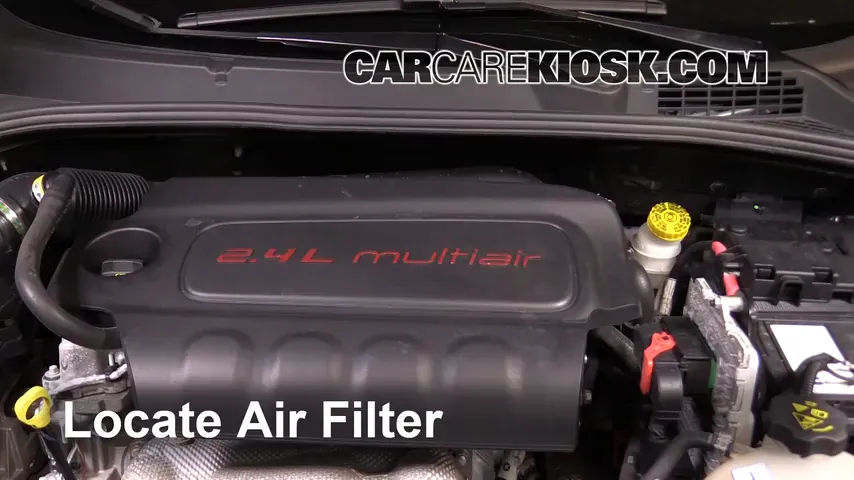 2016 Fiat 500X Easy 2.4L 4 Cyl. Filtre à air (moteur) Changement